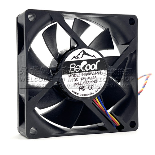 原装金钱豹7020BVH-M1 12V 0.45A 4线cpu温控调速大风量散热风扇