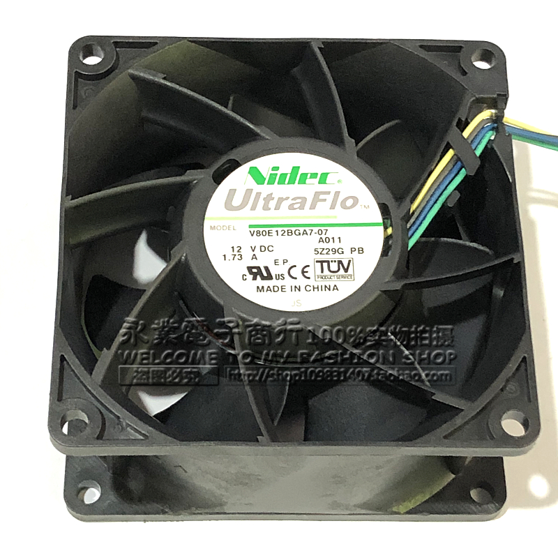 原装日本NIDEC V80E12BGA7-07 8038 12V 1.73A服务器机箱风扇