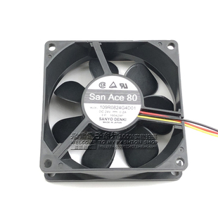 三洋SANYO 109R0824G4D01 DC24V 0.2A 三线 8CM 变频器风扇