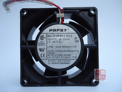 原装PAPST 德国 MUL TIFAN 8312 GHLS 12V 4W 0.335A 8032 大风量