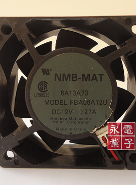 Panaflo日本产 NMA-MAT FBA06A12U 12V 0.27A  6025风扇