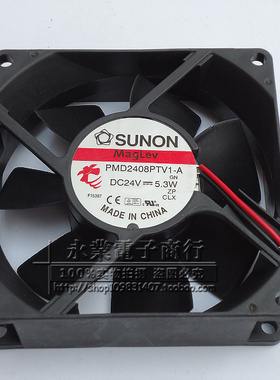 建准 8025 24V 5.3W 8厘米 大风量 2线 变频器风扇 PMD2408PTV1-A