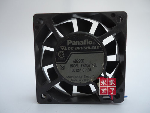 松下PANAFLO FBA06T12L 12V 0.13A 6015 6CM 静音散热风扇