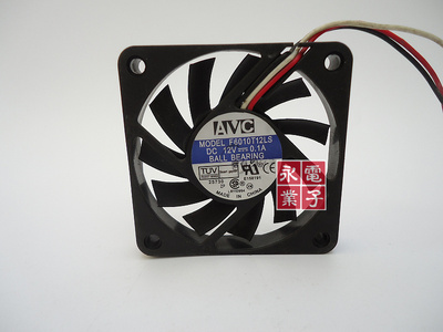 原装 AVC 6CM 6010 12V 0.1A F6010T12LS 3线单滚珠 CPU散热风扇