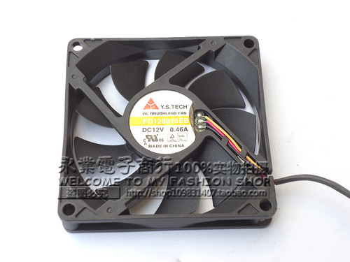 原装元山 FD128015EB 8015 12V 0.46A 8CM/厘米大风量双滚珠风扇