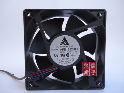 台达DELTA 12038 12CM AFB1212HHE-ROO 12V 0.70A 3线带报警风扇