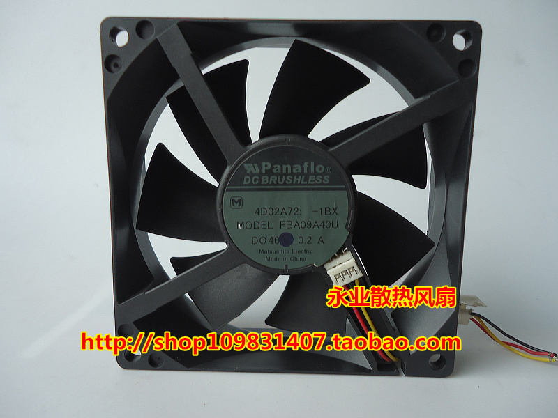 原装 松下 Panaflo FBA09A40U 40V 0.2A 9CM 9025 3线 散热 风扇