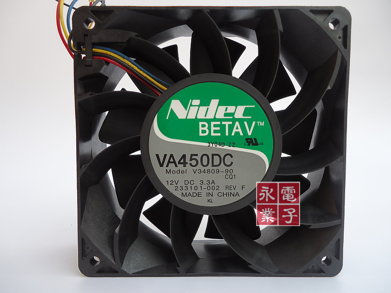 原装Nidec风扇12CM 12V 3.3A暴力风扇VA450DC V34809-90
