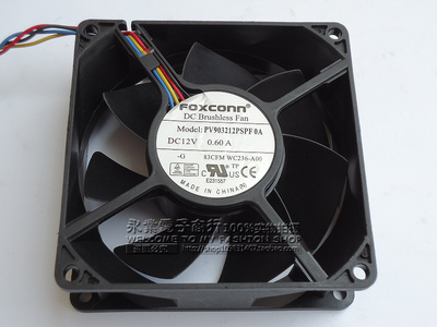 富士康9032 12V0.60A PV903212PSPF0A静音4线PWM温控机箱散热风扇