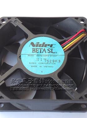 原装 NIDEC D07A-12PM 11AH1 12V 0.14A 7CM 7025 4线 散热风扇