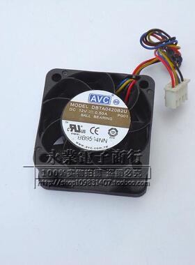 原装AVC DBTA0420B2U 4020 12V 0.50A 4线PWM高速散热设备风扇
