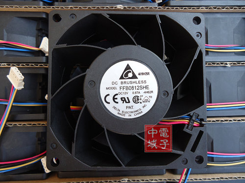 全新台达DELTA 8038双滚珠暴力风扇 12V0.87A FFB0812SHE-4H62R