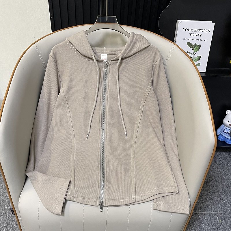 Fjwldy设计感鱼骨打底衫女大码长袖T恤小个子内搭收腰显瘦上衣