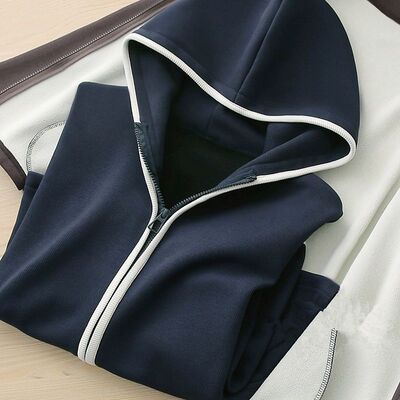 Fjwldy春季可叠穿保暖休闲外套收腰运动上衣大码修身百搭开衫卫衣