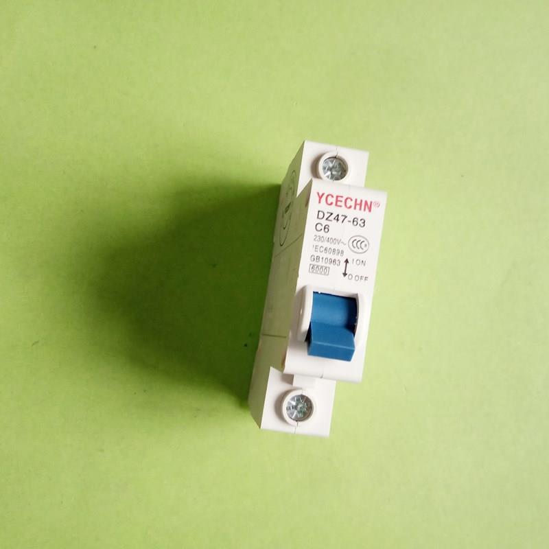 包邮正品1P6A空开断路器电闸开关单线单匹C6空气开关过载短路跳闸