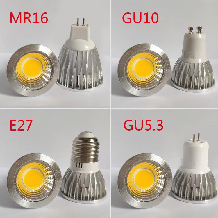 LED COB灯杯 3W5W7W9W GU5.3 MR16插脚E27GU10射灯光源替换卤素灯