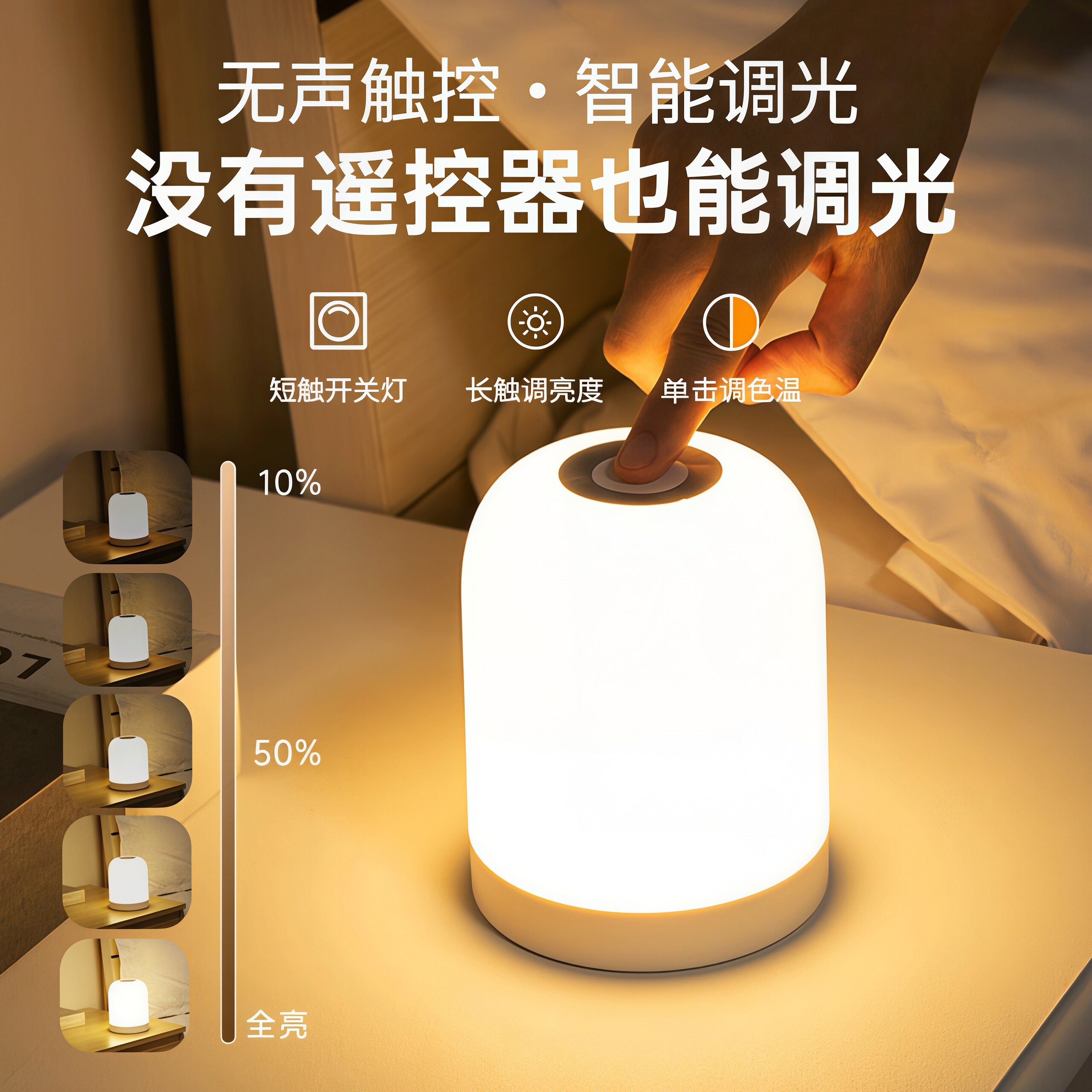 USB充电护眼床头小夜灯喂奶