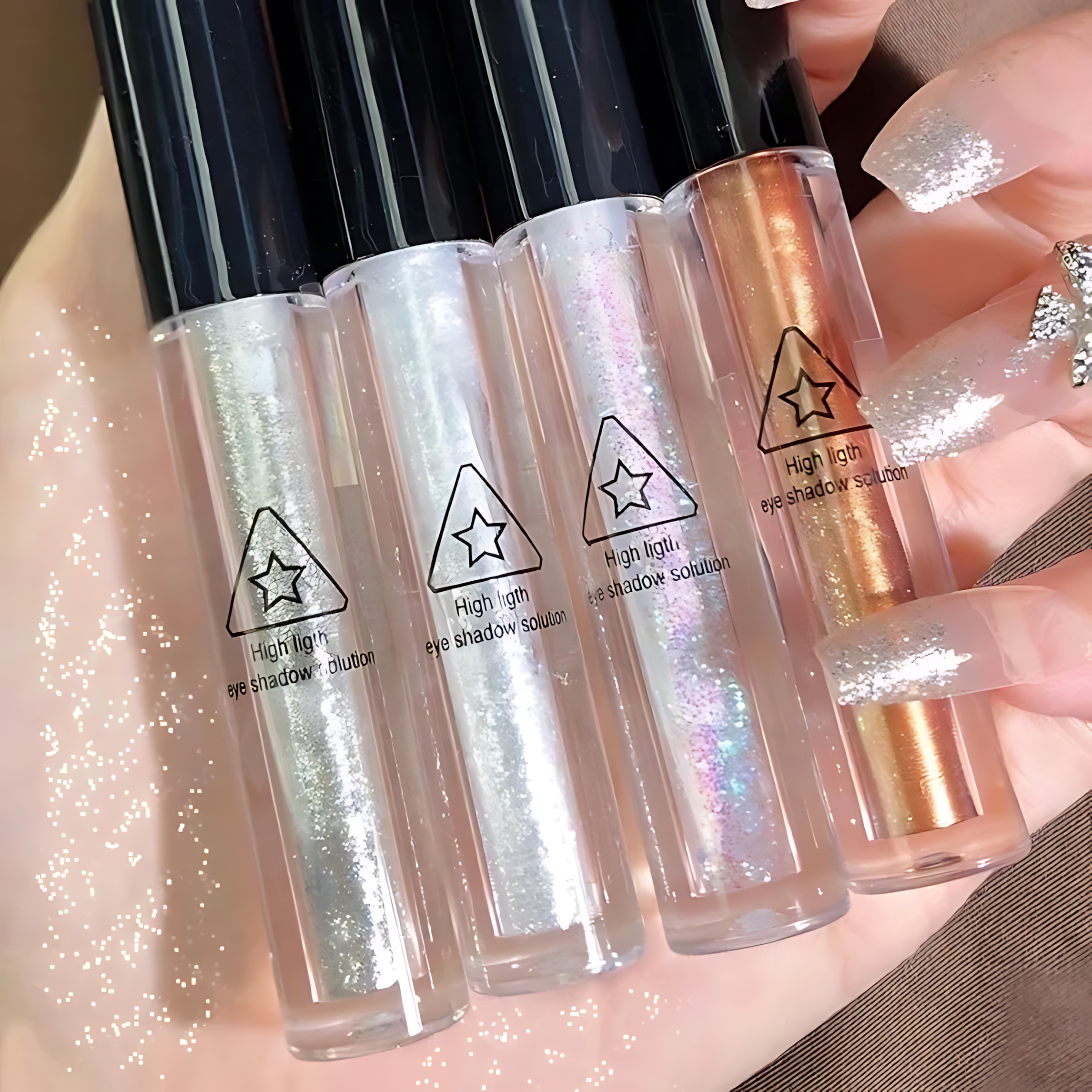 一滴泪星眸爆闪液体眼影亮晶晶细闪珠光亮片提亮单色眼影液高光