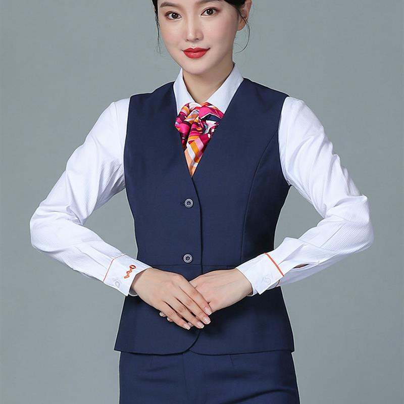 高货中国联通营业厅工作服女马甲工装新款蓝色马夹正装营业员制服