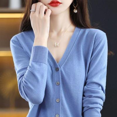 26新款款藏蓝色秋秋羊毛开