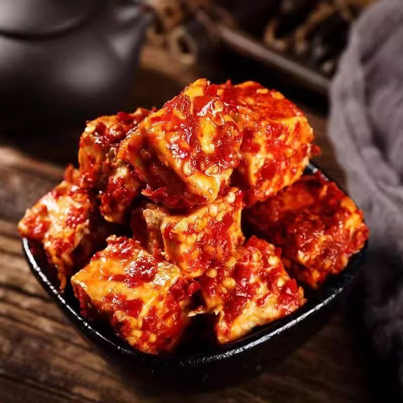 湖南白溪特产香辣豆腐乳下饭菜拌饭菜农家手工制作无油果冻霉豆腐