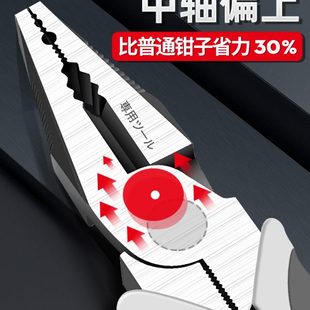 绿林老虎钳电工专用偏心钢丝钳多功能万用德国工艺工具大全钳子