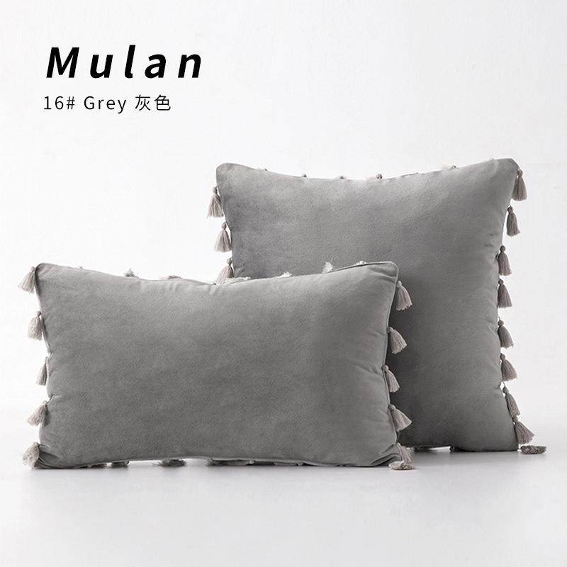 ins风流苏天鹅绒沙发抱枕套简约纯色毛绒床头靠垫套不含枕芯,居家布艺,抱枕被,淘宝优惠券,粉丝福利购,淘宝优惠卷