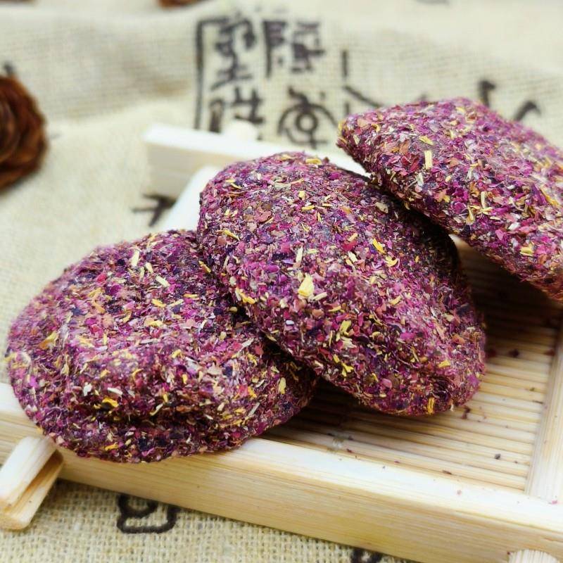 速发现货湖南浏阳玫瑰酸枣饼玫瑰菩提菊花枸杞酸枣糕无核开 胃零