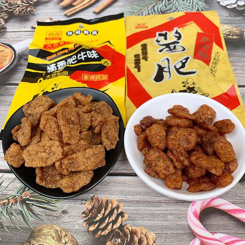 速发现货禛香香菇肥牛18g*30包 酱肥牛肉味 素手撕牛肉办公室素食