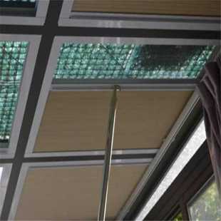 ZQ不锈钢拉钩蜂巢帘天窗顶棚拉杆阳光房遮阳天棚窗帘手动配套推拉