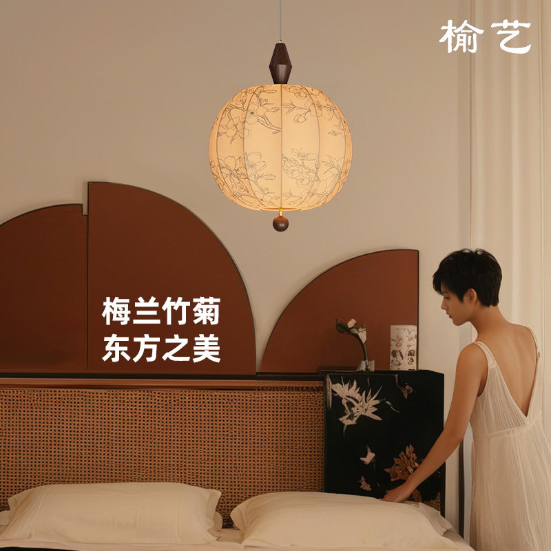 榆艺中古风三头餐厅吊灯高级感复古布艺餐桌灯全光谱护眼吧台灯具,家装灯饰光源,卧室/书房吊灯,淘宝优惠券,粉丝福利购,淘宝优惠卷