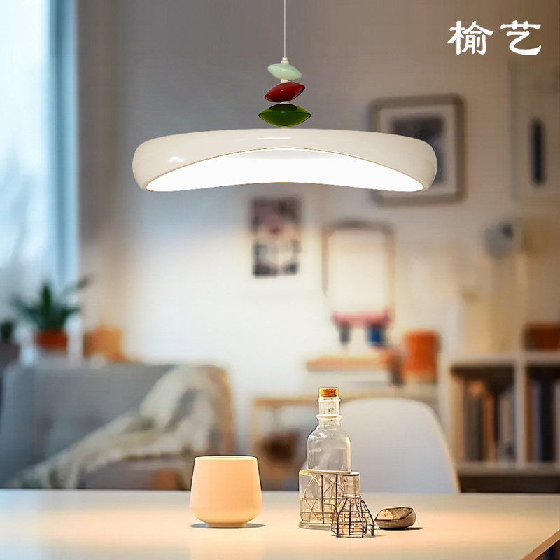 榆艺餐厅吊灯奶油风全光谱护眼高级感餐桌吊灯中古风创意吧台吊灯,家装灯饰光源,护眼吊灯,淘宝优惠券,粉丝福利购,淘宝优惠卷