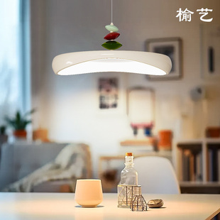 榆艺餐厅吊灯奶油风全光谱护眼高级感餐桌吊灯中古风创意吧台吊灯
