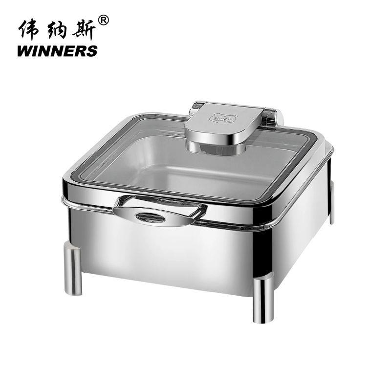 304不锈钢正方形自助餐炉商用电热液压可视保温炉酒店早餐布菲炉
