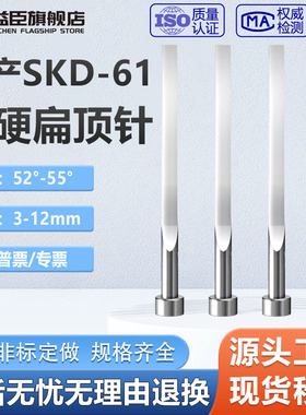 现货SKD61扁顶针国产全硬A=0.8-5.0模具扁顶杆方销针扁销非标订做