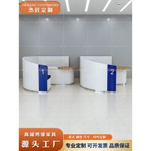 银行半封闭签约柜台综合业务办理台签单台信贷办公桌非现金柜台