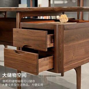 实木茶桌椅组合简约玻璃茶台白蜡木家具定制家用客厅喝茶桌 新中式