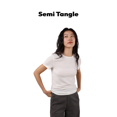 「多件多折」搭天丝柔软复古圆领修身显瘦短袖淡人T恤上衣
