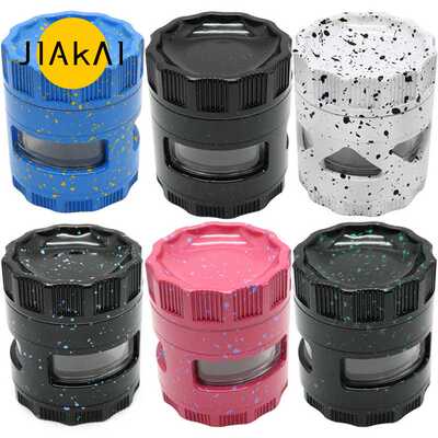 铝合金直径63mm四层金属磨烟器可拆卸过滤网研磨器烟具grinder