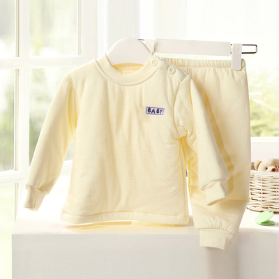 婴儿秋冬纯棉保暖套装三层