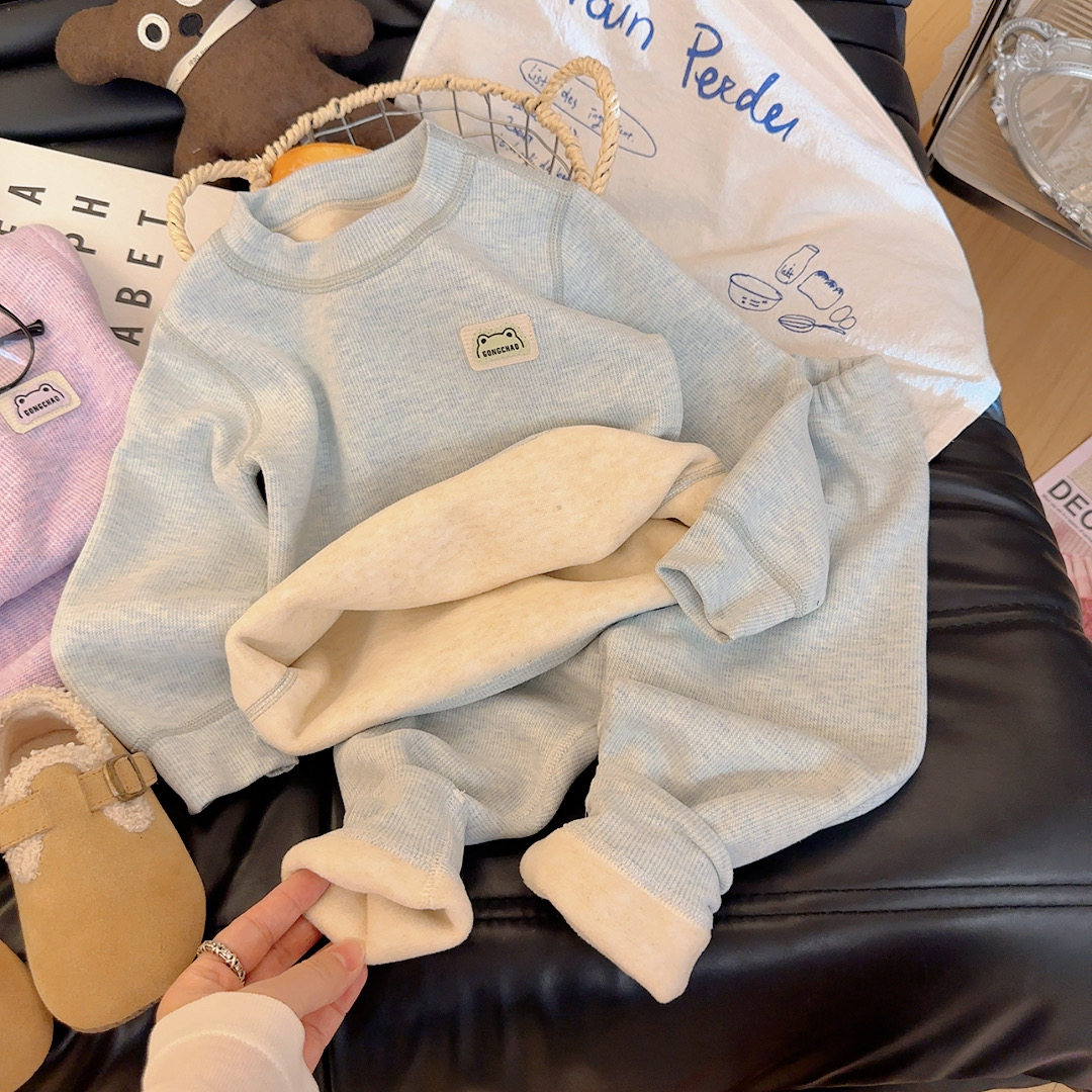 考拉绒儿童秋冬加绒加厚保暖内衣套装男女童无骨蚕丝羊毛家居服,童装/婴儿装/亲子装,家居服套装,淘宝优惠券,粉丝福利购,淘宝优惠卷