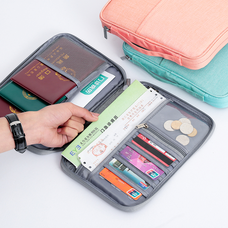 证件收纳包大容量多功能票据病例护照出生证保护套户口本卡位袋子
