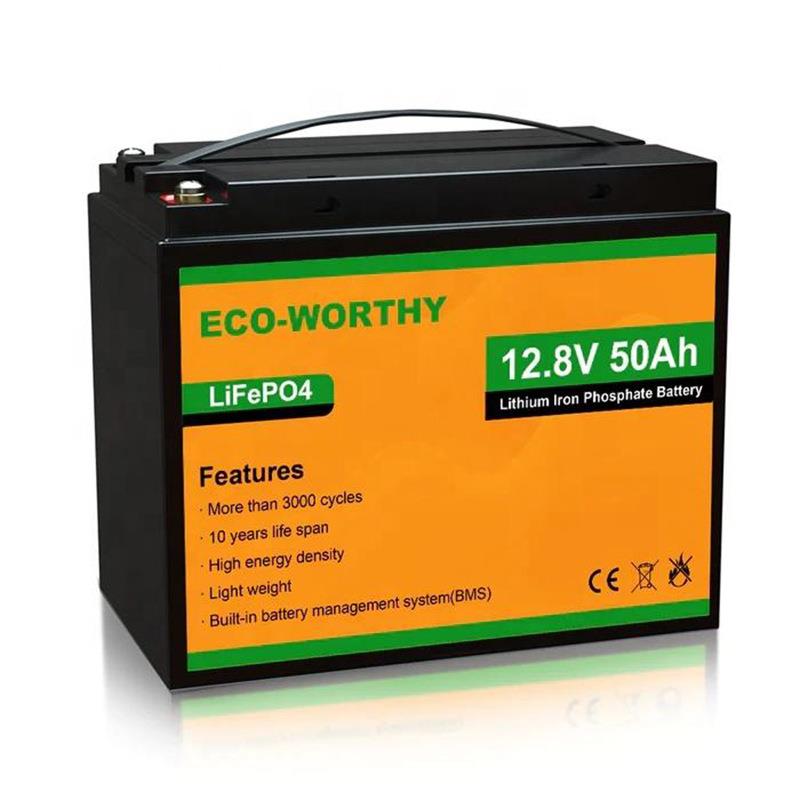ECO-WORTHY 12V50AH太阳能储能电池组磷酸铁锂电池家用大容量