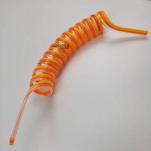 优选聚氨酯高弹性伸缩螺旋五排气管TPU多排弹簧气管三排耐磨防爆