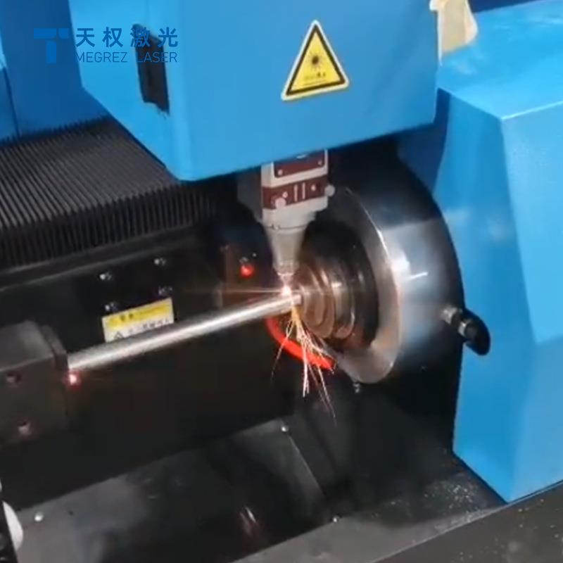 GL40智能40mm圆管激光切管机同步除渣自动上料金属管材数控切割机