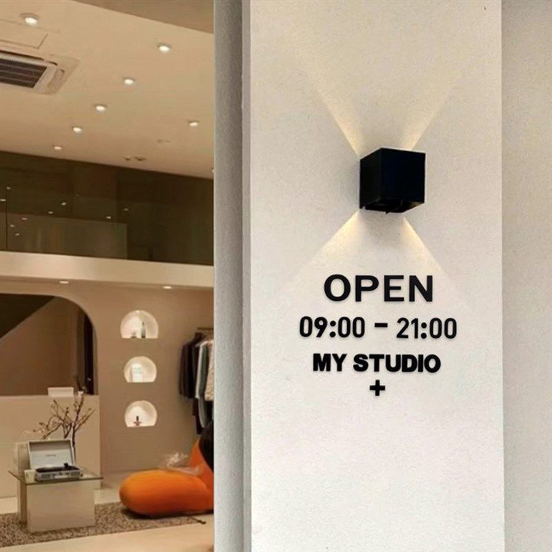 优选营业时间告示牌立体英文字母墙贴装饰店门口logo店名图标招牌