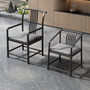 优选茶椅主人椅靠背茶桌椅子泡茶专用官帽椅梳背椅扶手椅新中式太