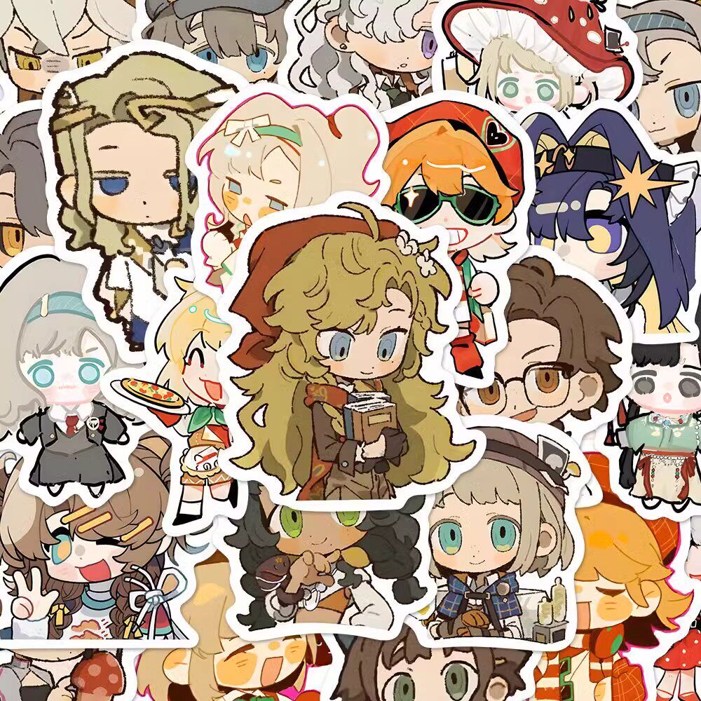 60张重返未来1999贴纸卡通可爱Q版手绘头像装饰手机壳防水diy贴画