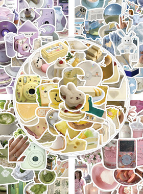 800张ins风复古贴纸写实小物件小清新 高颜值装饰手机壳贴画