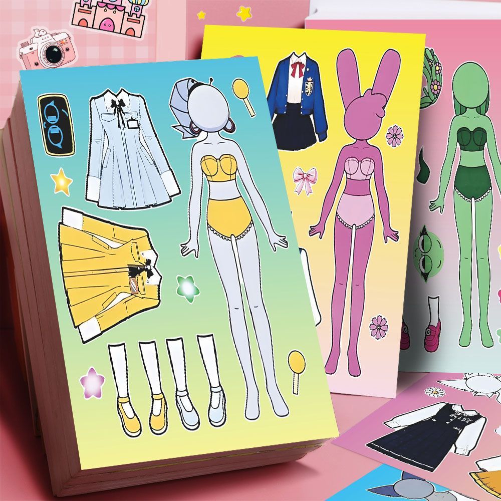 新款节奏盒子制服版换装贴纸sprunki创意儿童益智解压玩具diy贴画